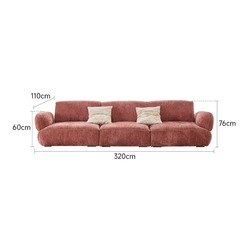 Modular chenille sofa