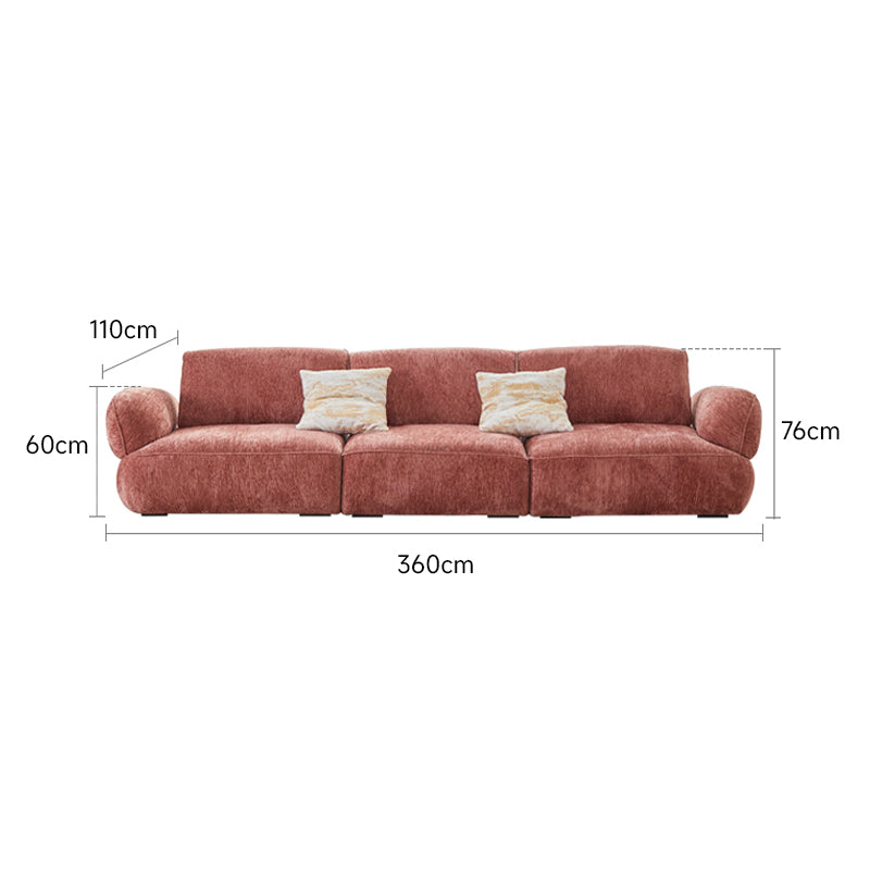 Modular chenille sofa