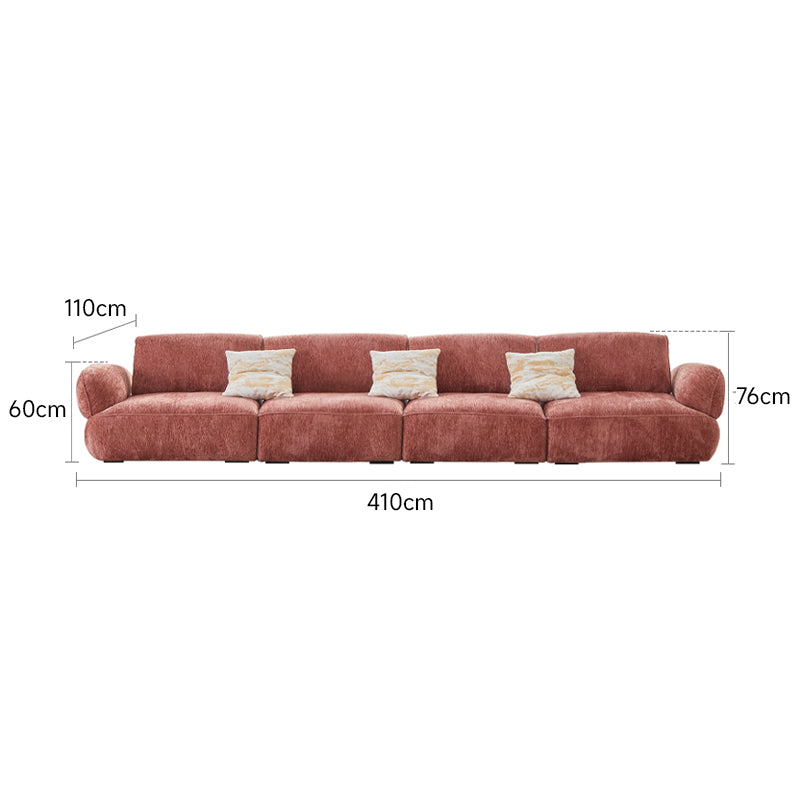 Modular chenille sofa