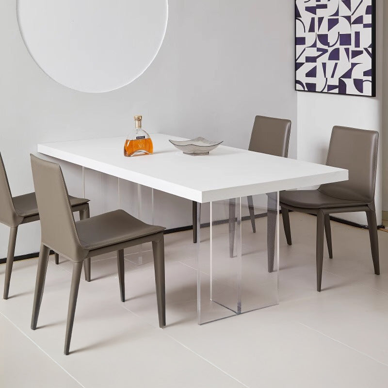 Acrylic base ceramic dining table