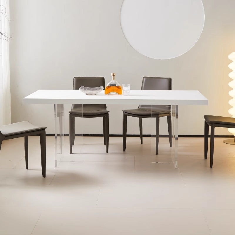Acrylic base ceramic dining table
