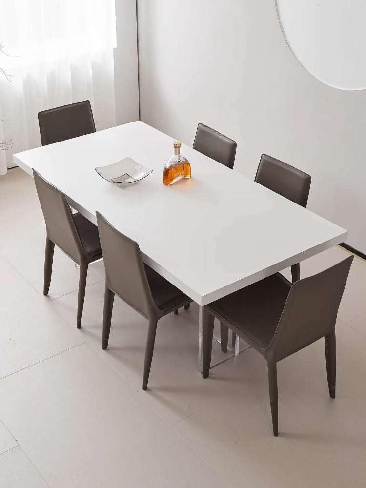 Acrylic base ceramic dining table