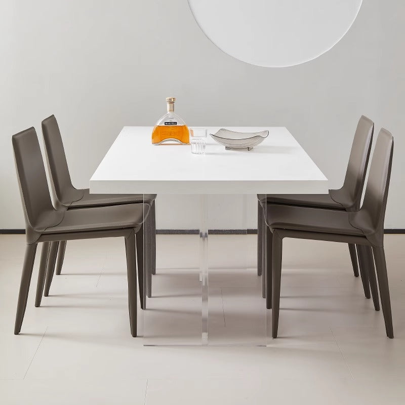 Acrylic base ceramic dining table