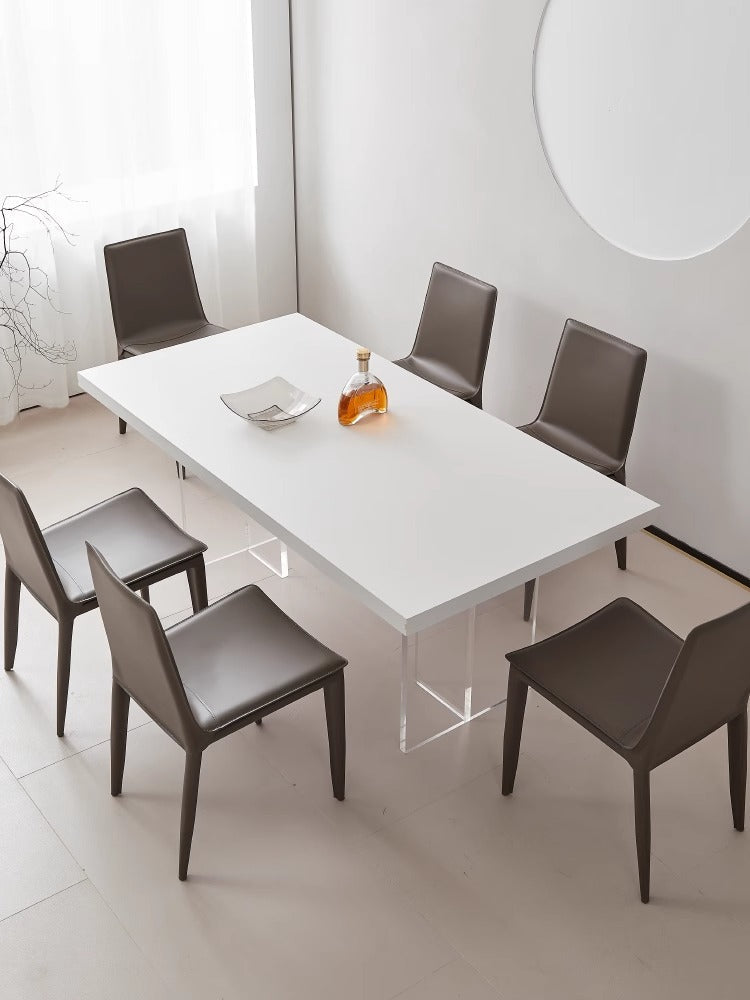 Acrylic base ceramic dining table