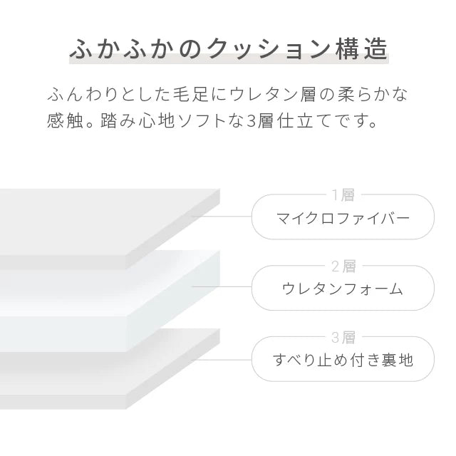 シャギーラグ 正方形 200×200cm