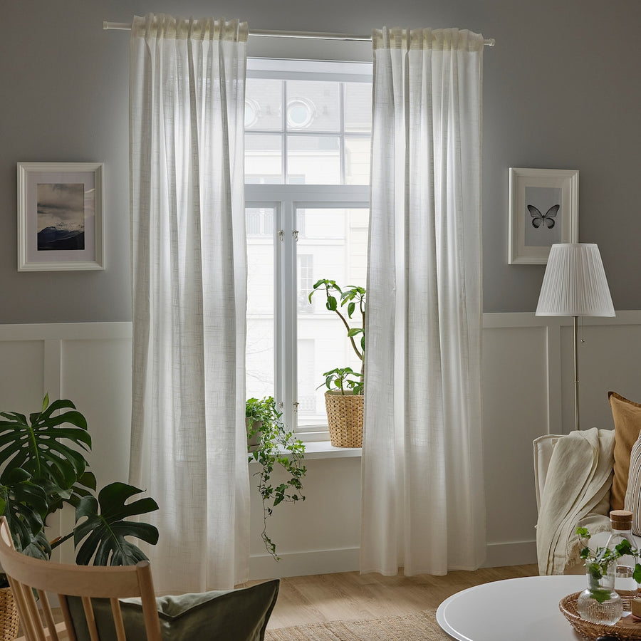 Silverlönn Brun IKEA(イケア) SILVERLÖNN(スィルヴェロン)レースカーテン - MIRUMU