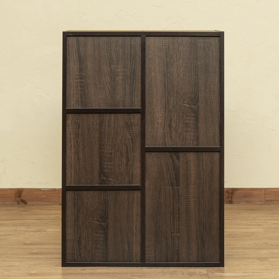 Basic design multi-purpose rack with wooden doors