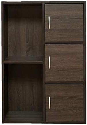 Basic design multi-purpose rack with wooden doors