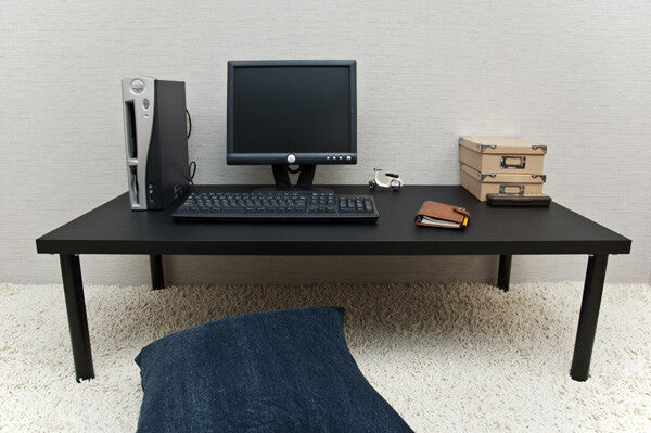 Simple modern 120cm wide steel leg free low table