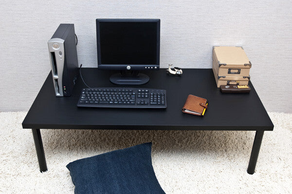 Simple modern 120cm wide steel leg free low table