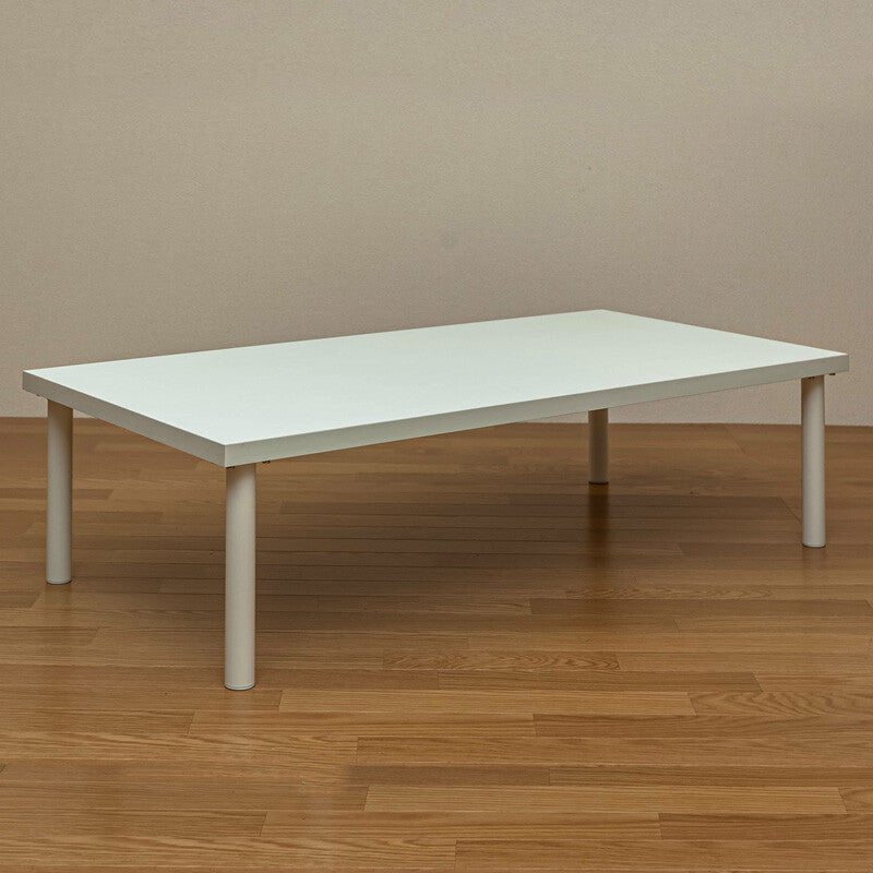 Simple modern 120cm wide steel leg free low table