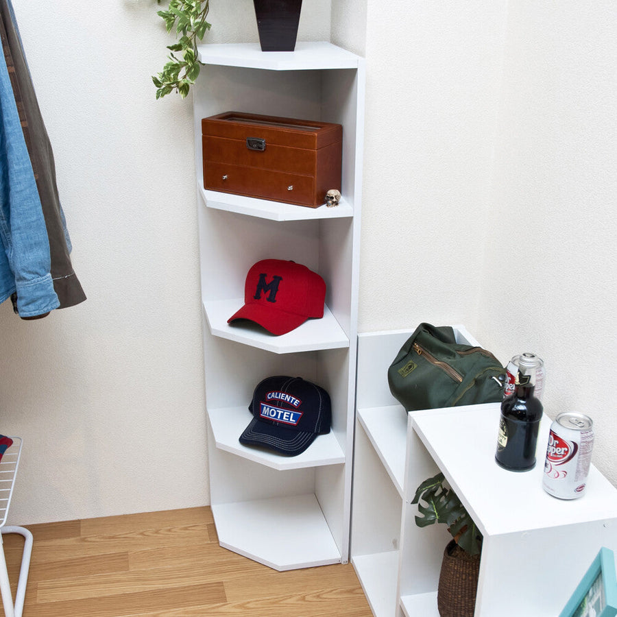 Basic design vertically connectable 3-tier/4-tier corner rack