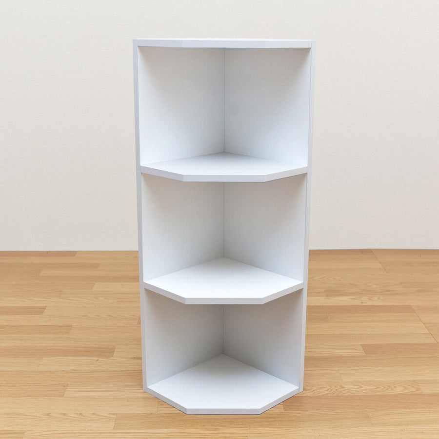 Basic design vertically connectable 3-tier/4-tier corner rack