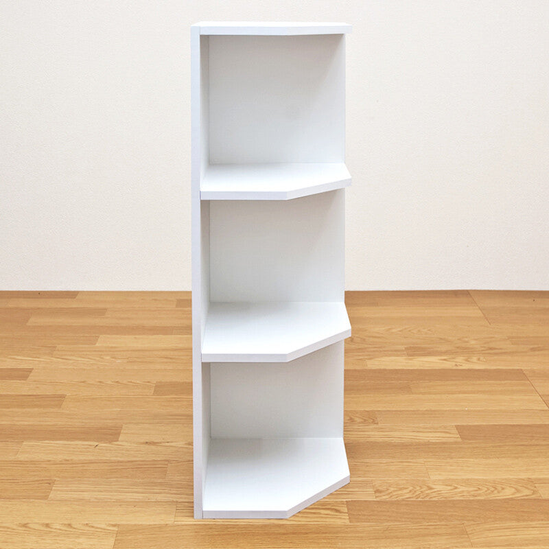 Basic design vertically connectable 3-tier/4-tier corner rack