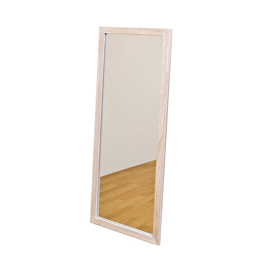 Antique wooden frame stand-up type jumbo mirror