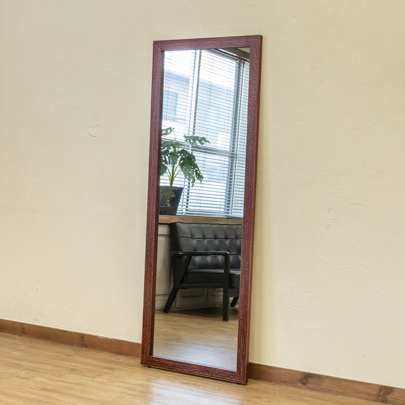 Antique wooden frame stand-up type jumbo mirror