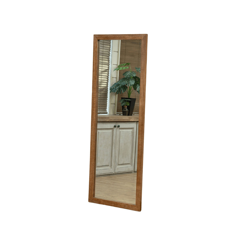 Antique wooden frame stand-up type jumbo mirror