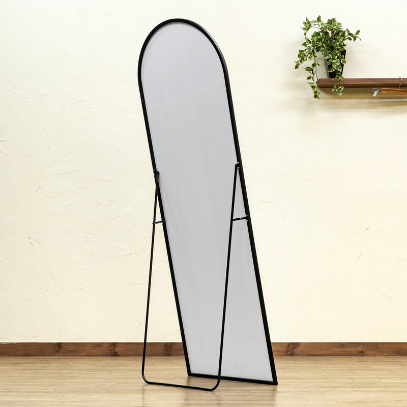 Simple aluminum frame jumbo stand mirror