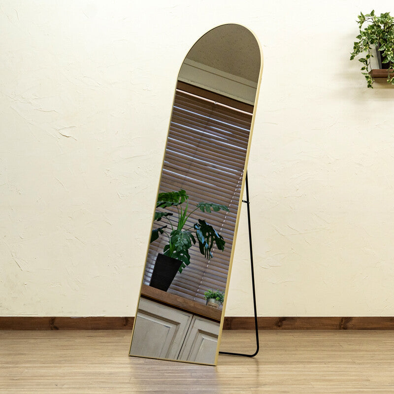 Simple aluminum frame jumbo stand mirror