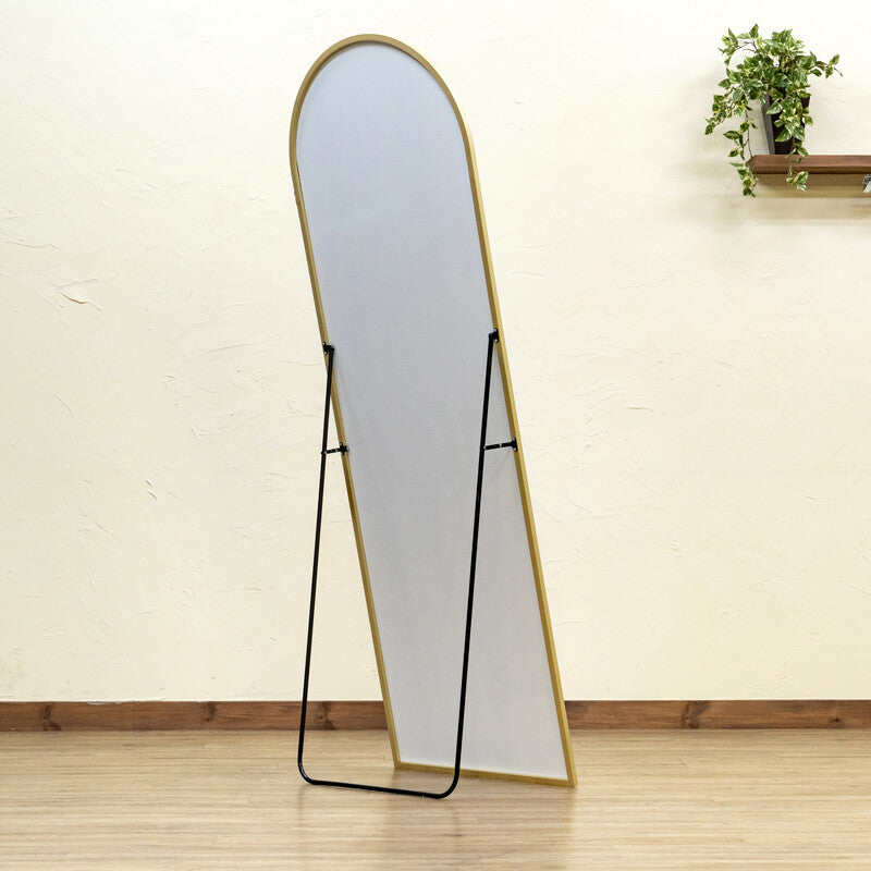 Simple aluminum frame jumbo stand mirror