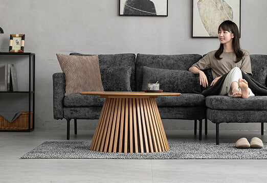 Glass center table, width 80cm