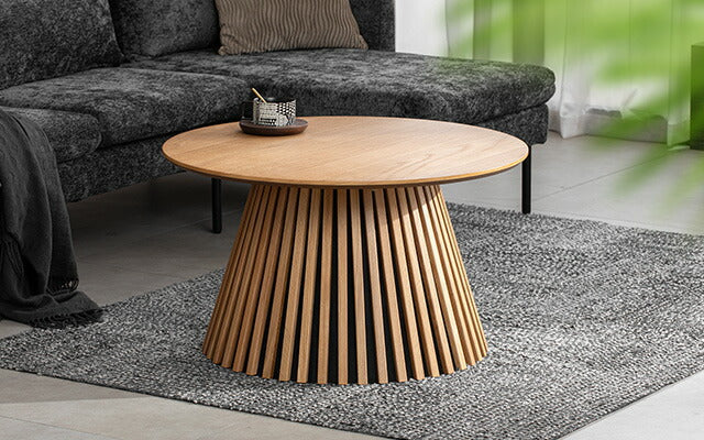 Glass center table, width 80cm