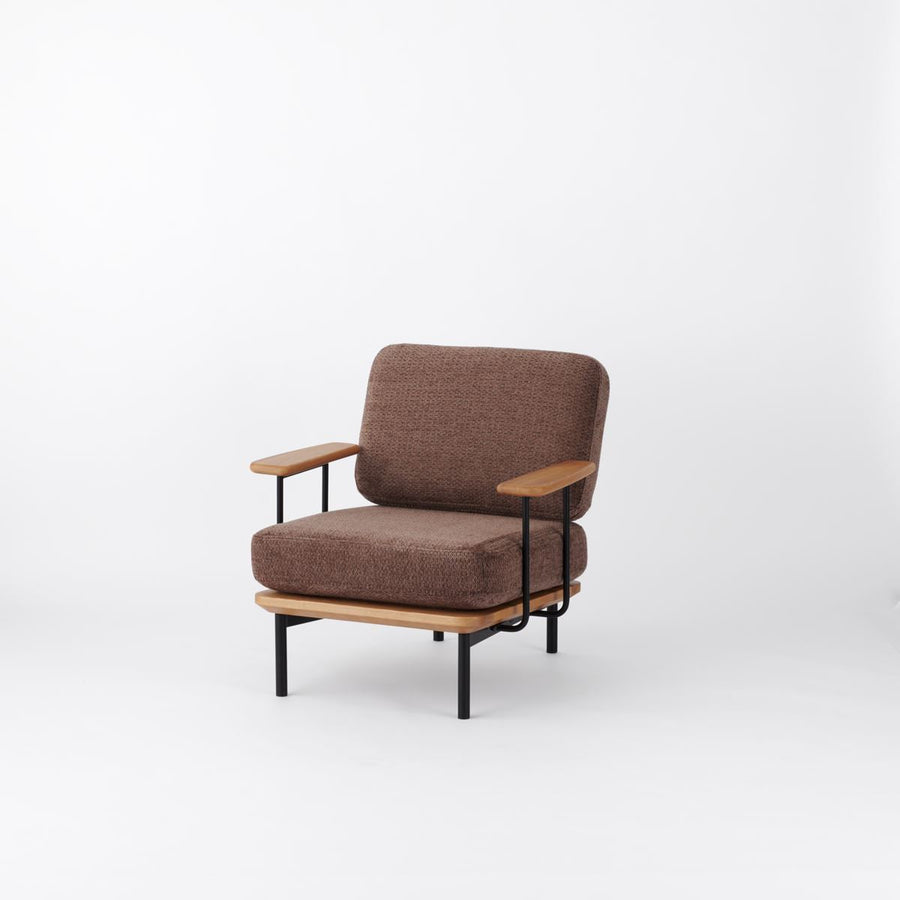 KUUM Sofa 1 seater Double arm Steel Frame Natural クーム ソファ