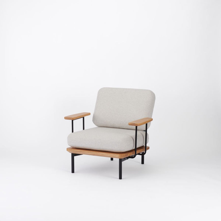 KUUM Sofa 1 seater Double arm Steel Frame Natural クーム ソファ