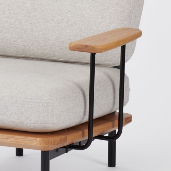 KUUM Sofa 1 seater Double arm Steel Frame Natural クーム ソファ