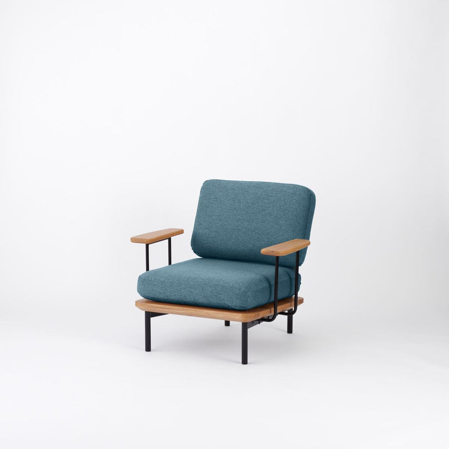 KUUM Sofa 1 seater Double arm Steel Frame Natural クーム ソファ