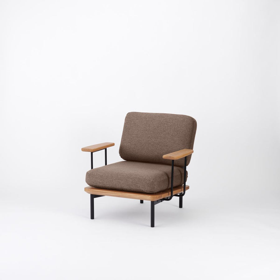 KUUM Sofa 1 seater Double arm Steel Frame Natural クーム ソファ