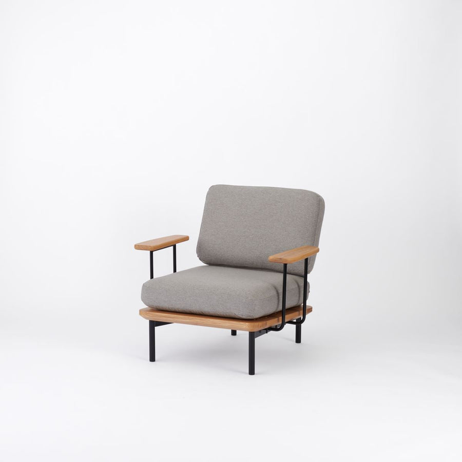 KUUM Sofa 1 seater Double arm Steel Frame Natural クーム ソファ