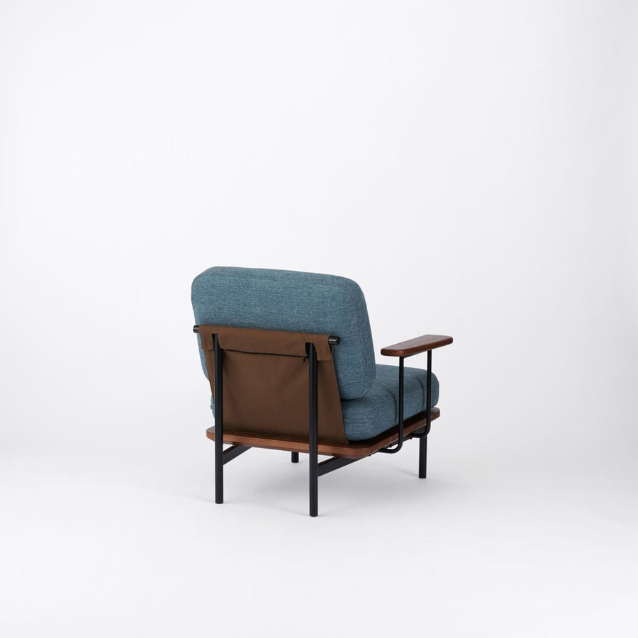 KUUM Sofa 1 seater Double arm Steel Frame Brown クーム ソファ