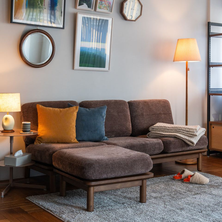KUUM Sofa 1 seater Wooden Frame Brown クーム ソファ