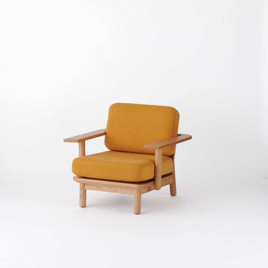 KUUM Sofa 1 seater Double arm Wooden Frame Natural クーム ソファ