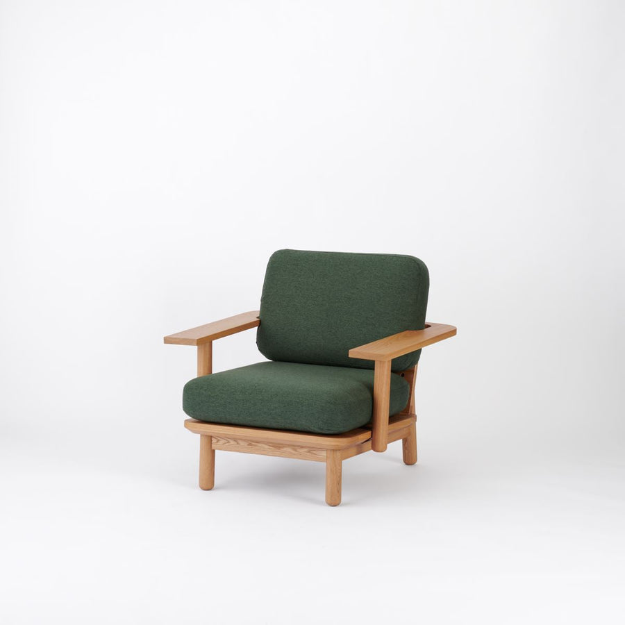 KUUM Sofa 1 seater Double arm Wooden Frame Natural クーム ソファ