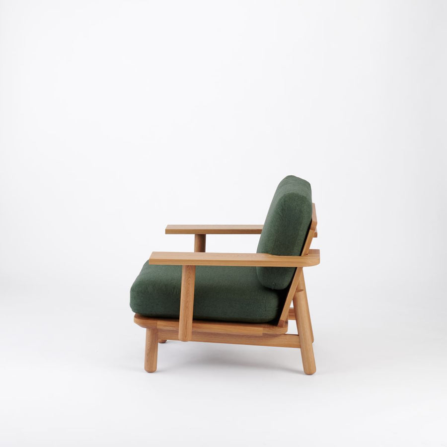 KUUM Sofa 1 seater Double arm Wooden Frame Natural クーム ソファ