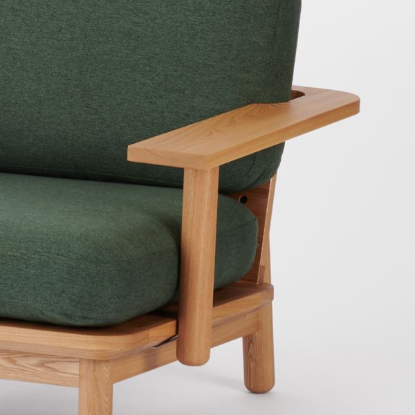 KUUM Sofa 1 seater Double arm Wooden Frame Natural クーム ソファ