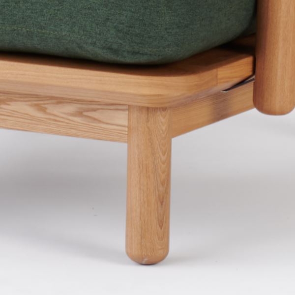 KUUM Sofa 1 seater Double arm Wooden Frame Natural クーム ソファ