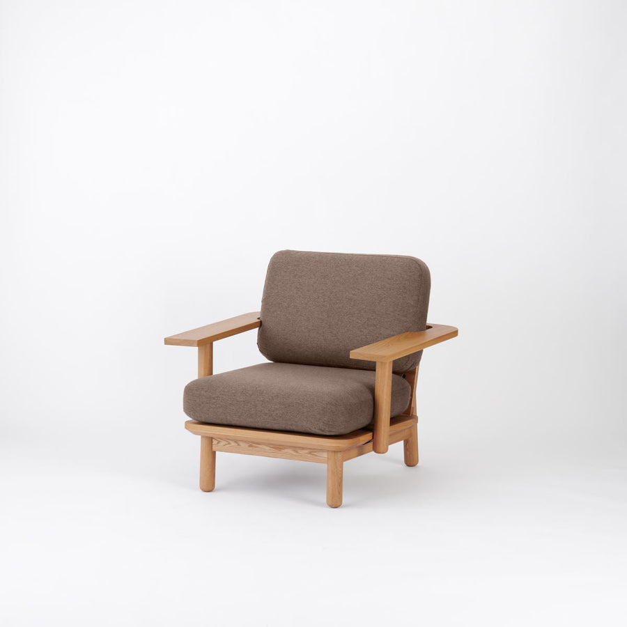 KUUM Sofa 1 seater Double arm Wooden Frame Natural クーム ソファ