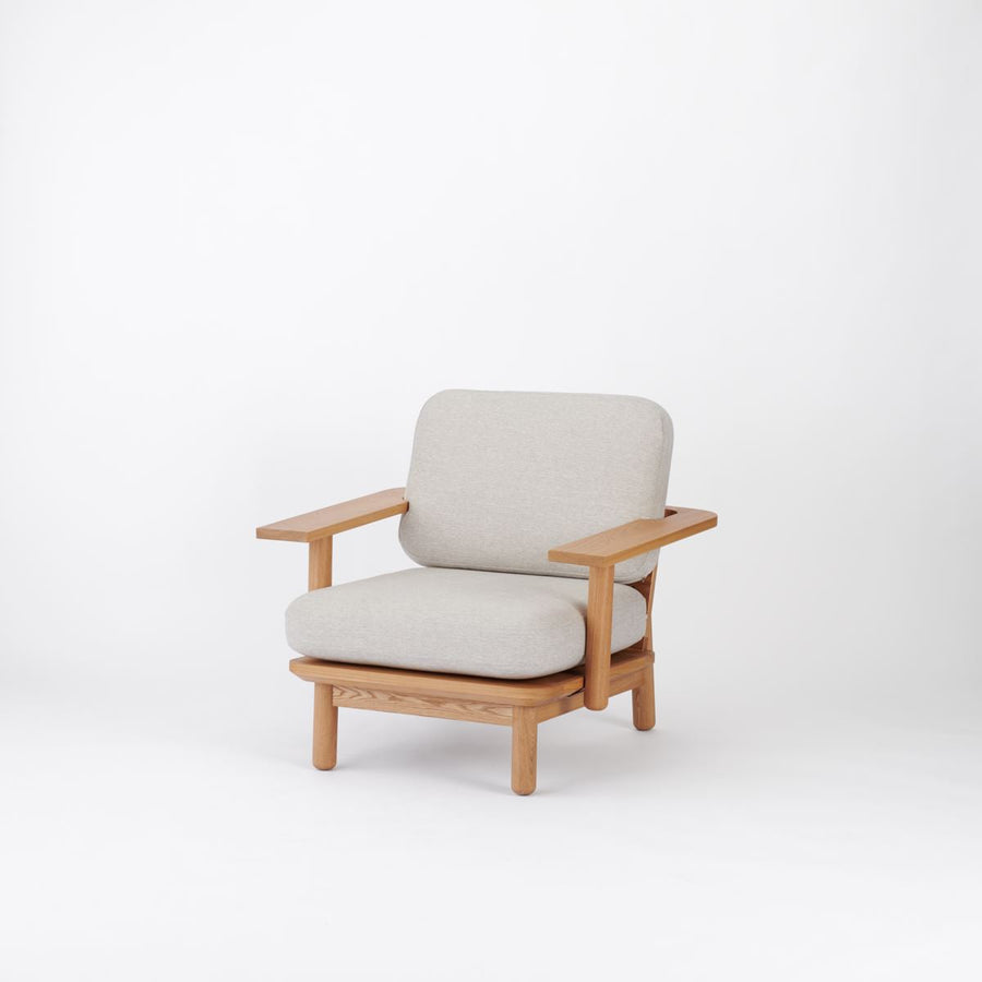 KUUM Sofa 1 seater Double arm Wooden Frame Natural クーム ソファ
