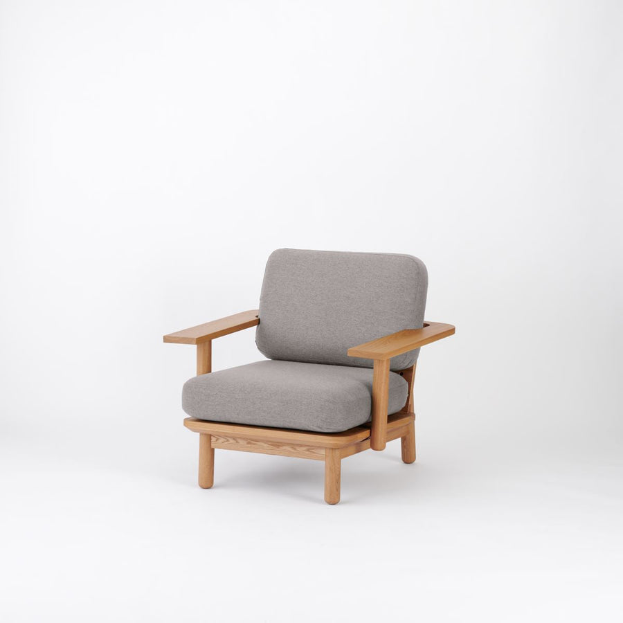 KUUM Sofa 1 seater Double arm Wooden Frame Natural クーム ソファ