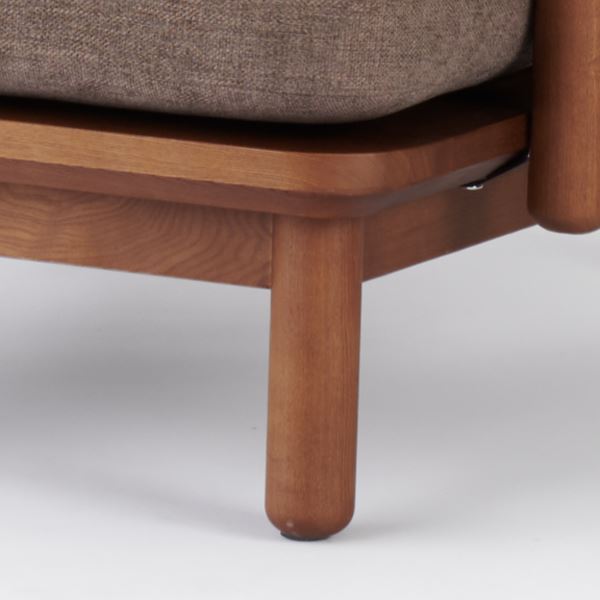 KUUM Sofa 1 seater Double arm Wooden Frame Brown クーム ソファ
