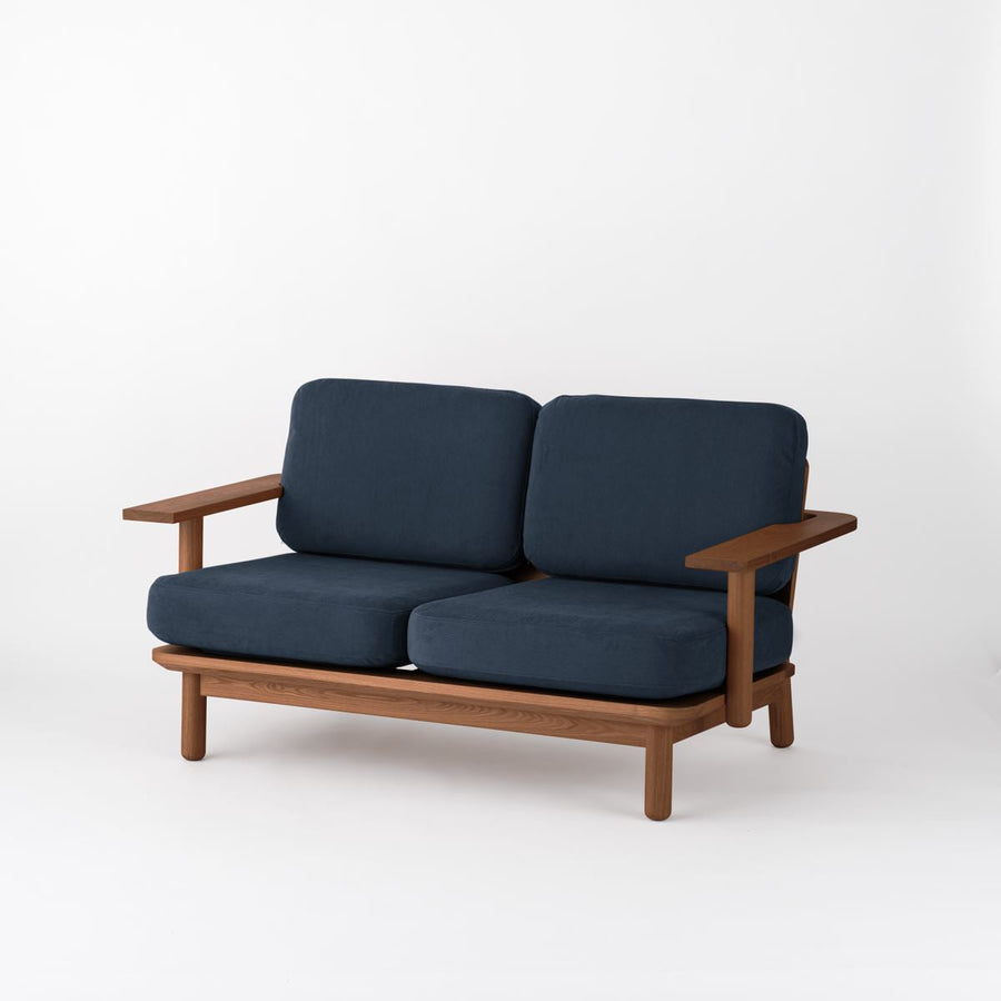 KUUM Sofa 2 seater Double arm Wooden Frame Brown クーム ソファ