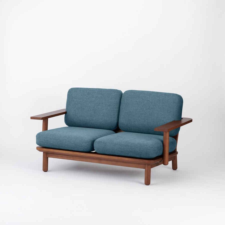 KUUM Sofa 2 seater Double arm Wooden Frame Brown クーム ソファ