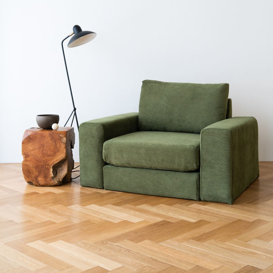 KUUM Sofa 1 seater Double arm Full Cover クーム ソファ