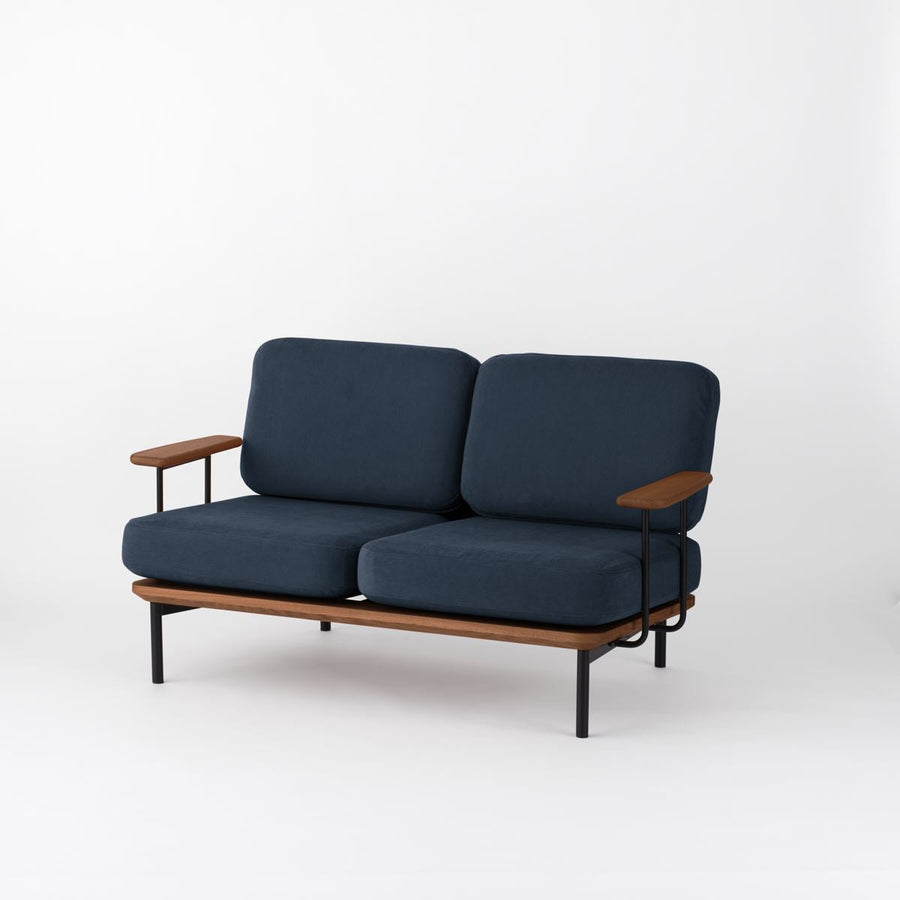 KUUM Sofa 2 seater Double arm Steel Frame Brown クーム ソファ
