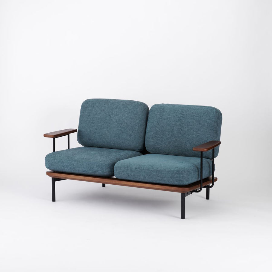 KUUM Sofa 2 seater Double arm Steel Frame Brown クーム ソファ