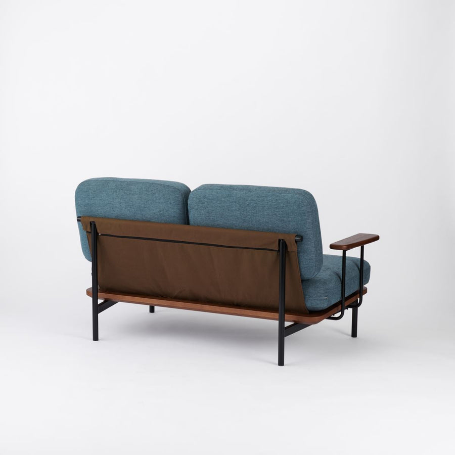 KUUM Sofa 2 seater Double arm Steel Frame Brown クーム ソファ