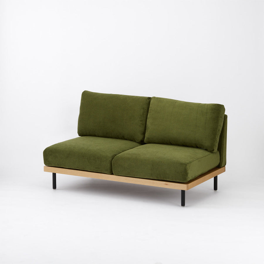KUUM FlexCrio Sofa 2seater Natural 鉄脚ブラック